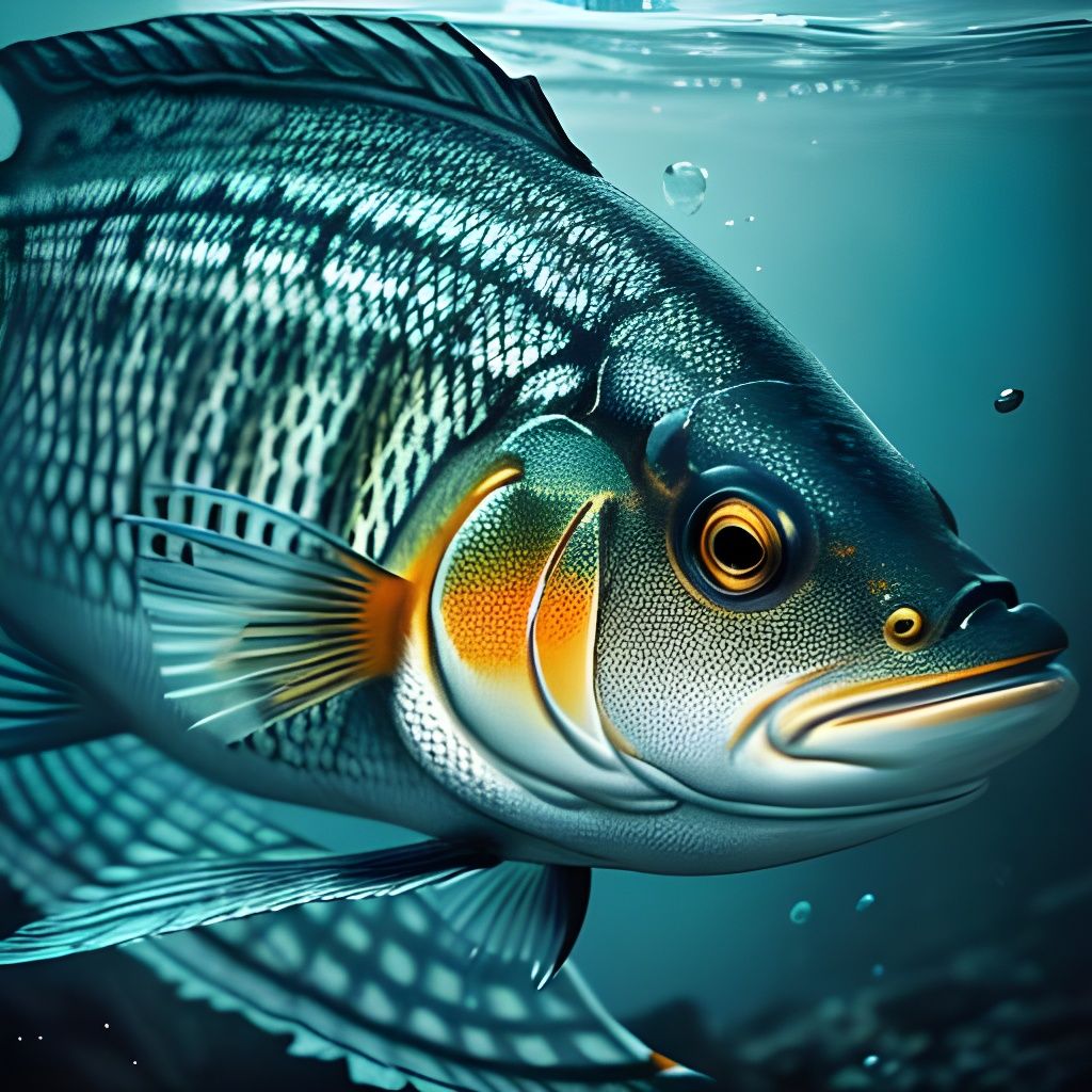 Hyperrealistic BBW Fish with Intricate Details