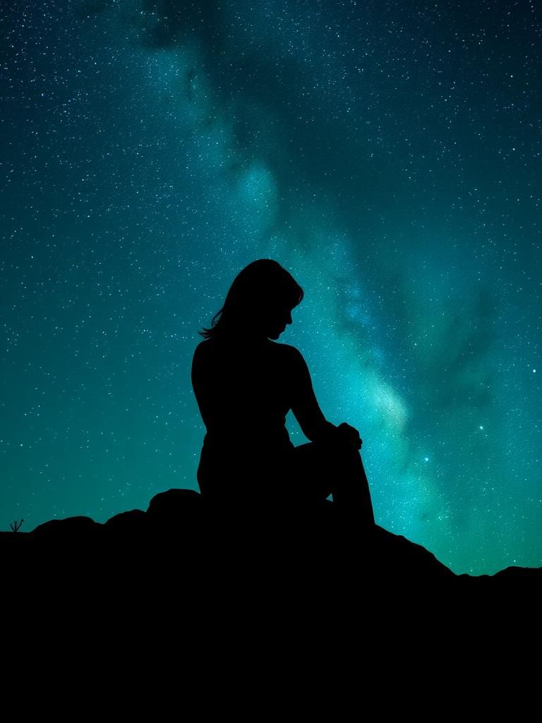 Viking Woman with Flowing Green Fabric