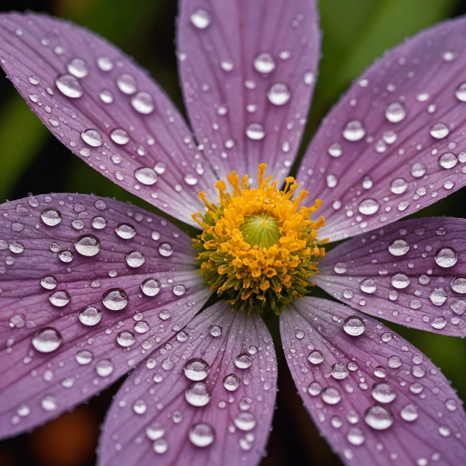 Macro Photo of Water Droplets on Flower