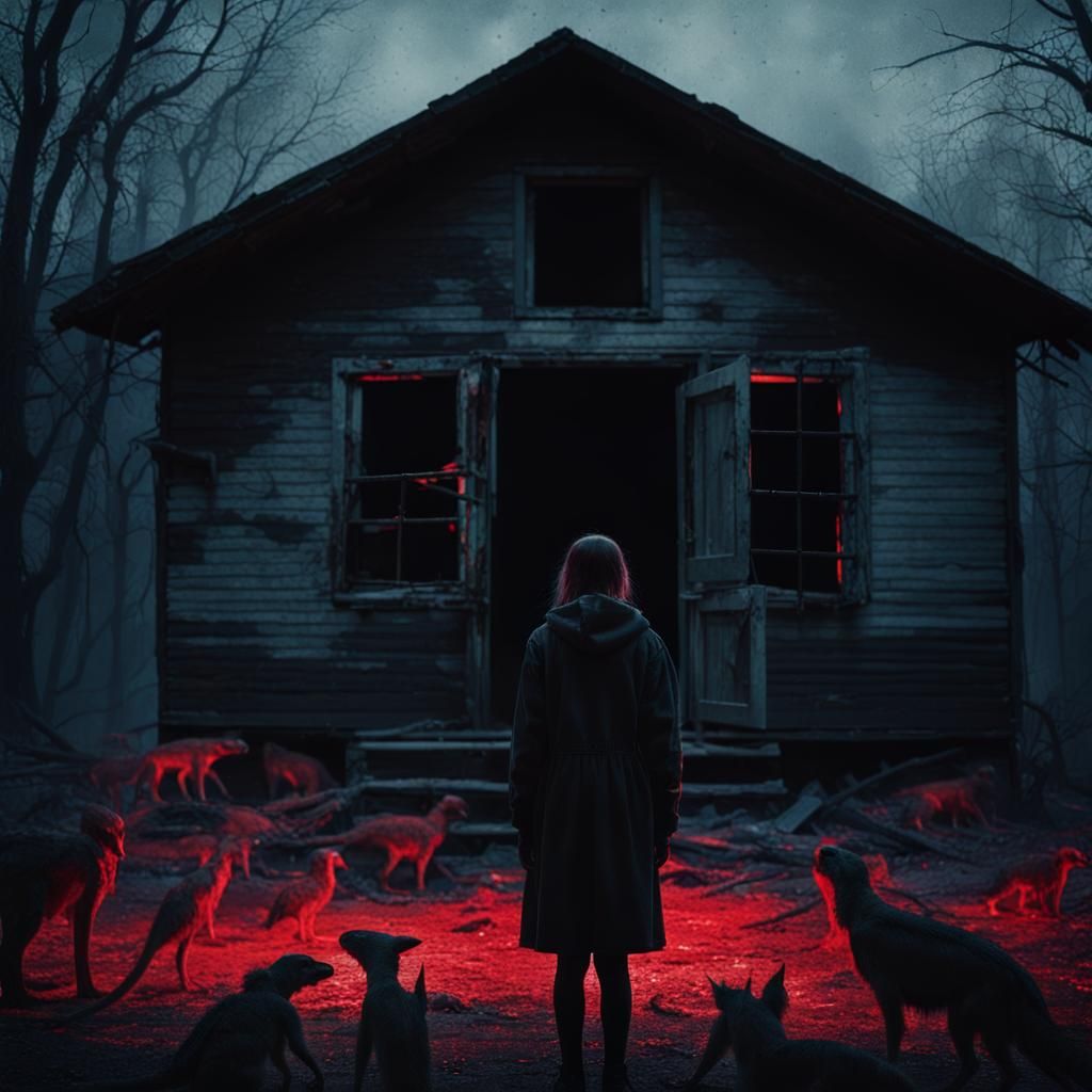 Eerie Faceless Girl in Abandoned House Amid Apocalypse