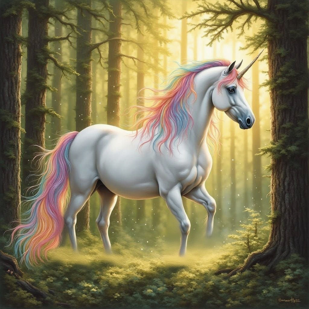Majestic Unicorns Galloping Through Magical Landscapes