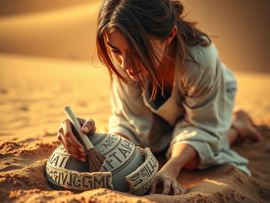 Woman Unearths Ancient Egyptian Vase in Sahara Desert