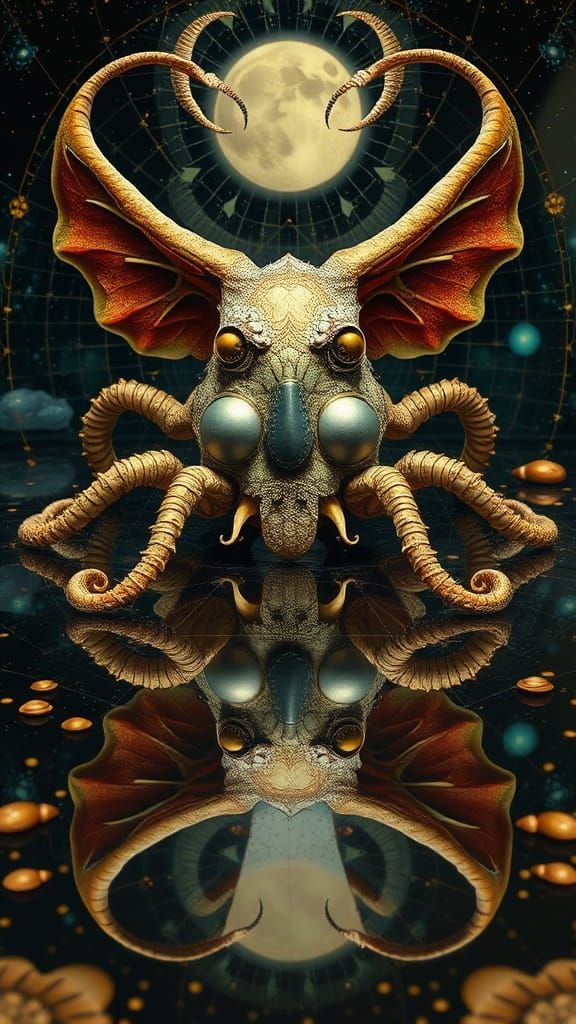 Surreal Mirror Reflection in a Dalí-Inspired Design