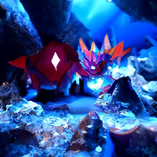 Groudon in Sapphire Treasure Cave