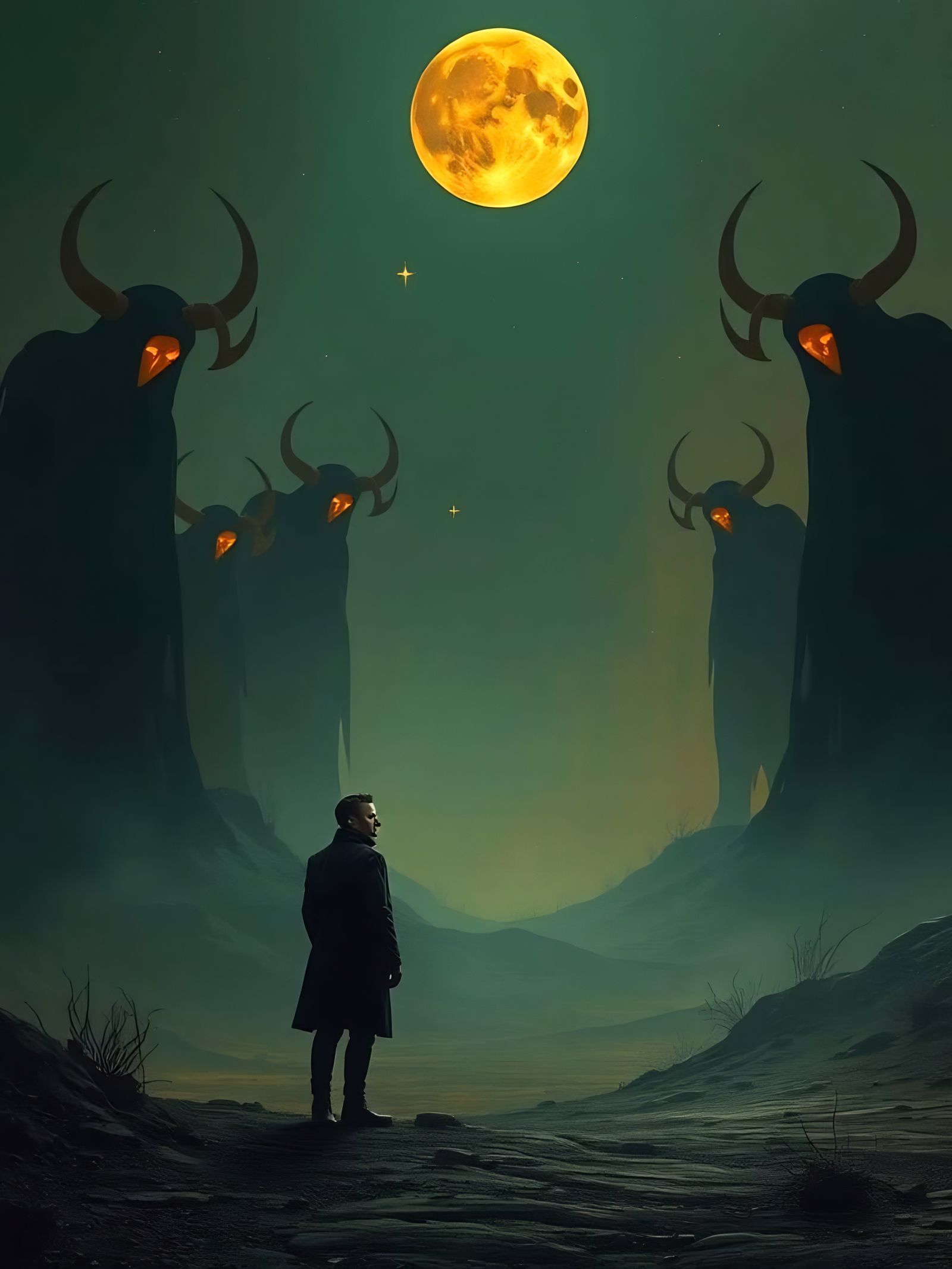 Demons light the way …