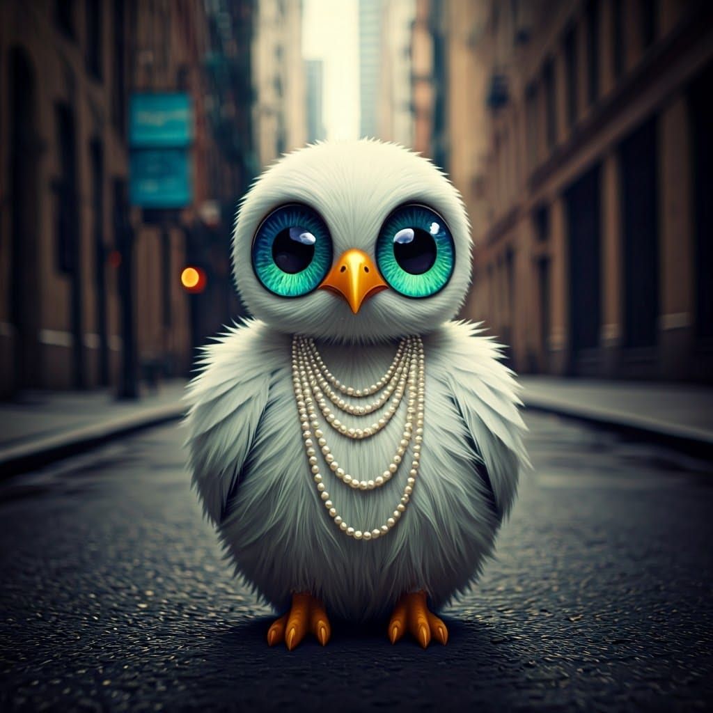 The ominous white bird in the back alley