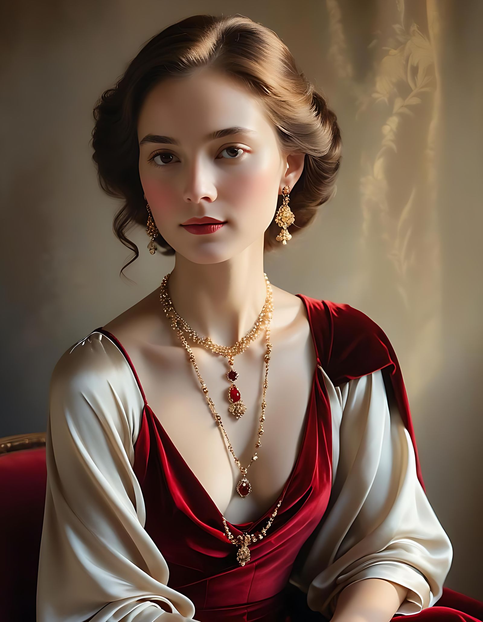 Detailed Portrait with Soft Focus and Color Gradient