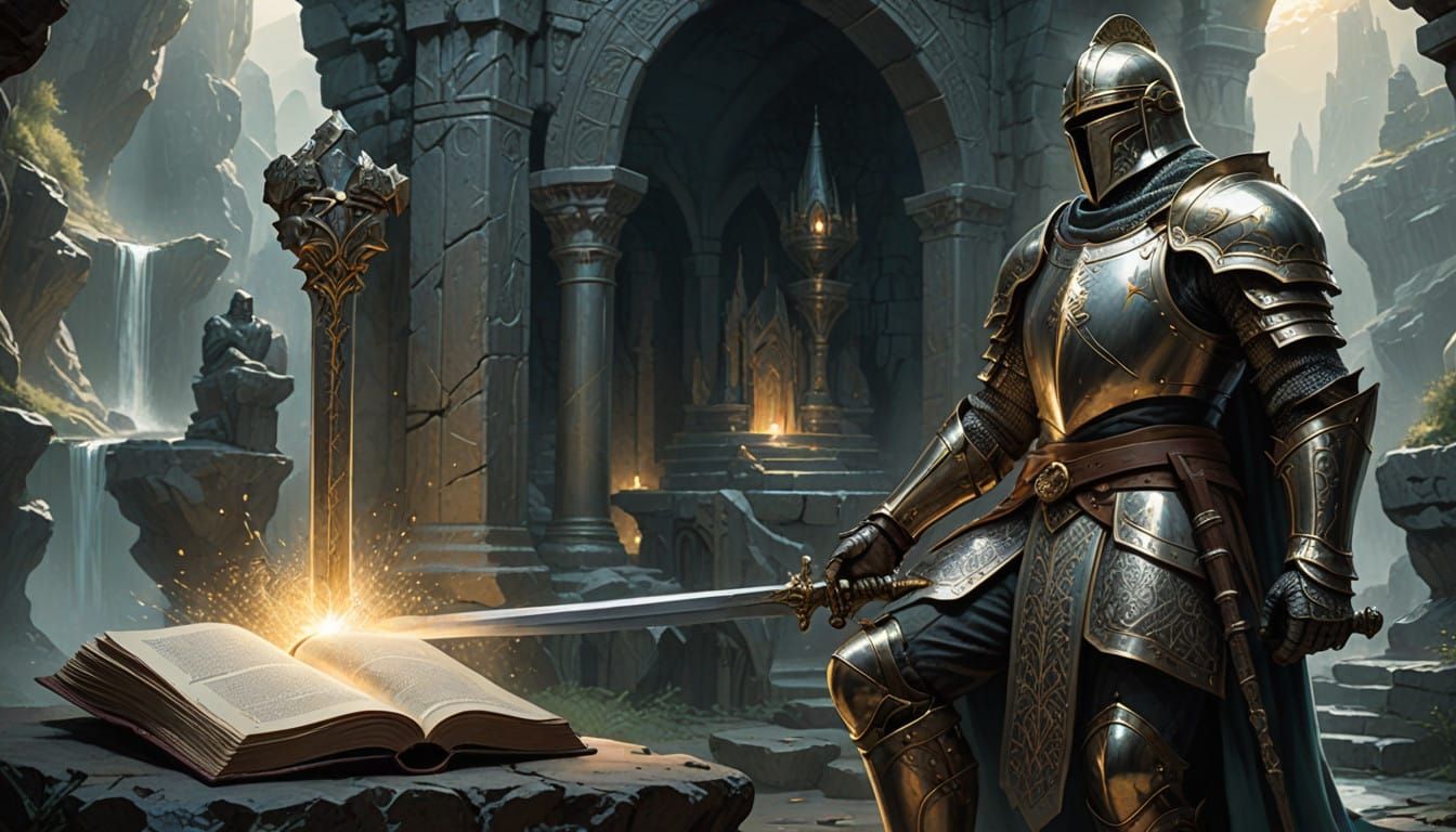 Medieval Knight Unveils Ancient Secrets in Glimmering Cave