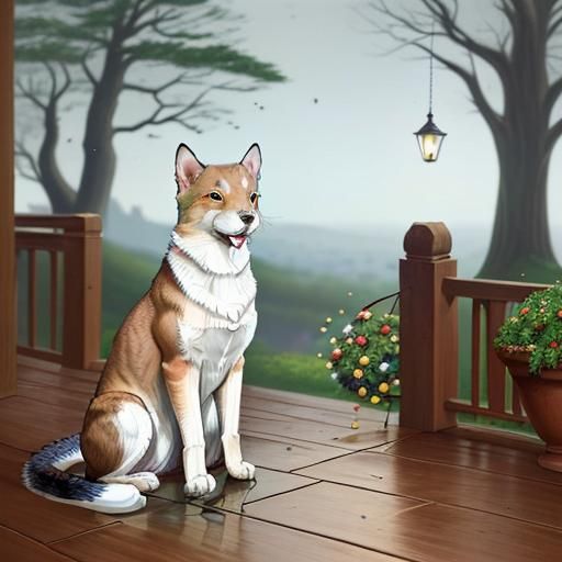 My furry friend, a loyal heart, so true,
With wagging tail and eyes that softly gleam,
A constant joy, a steadfast point...