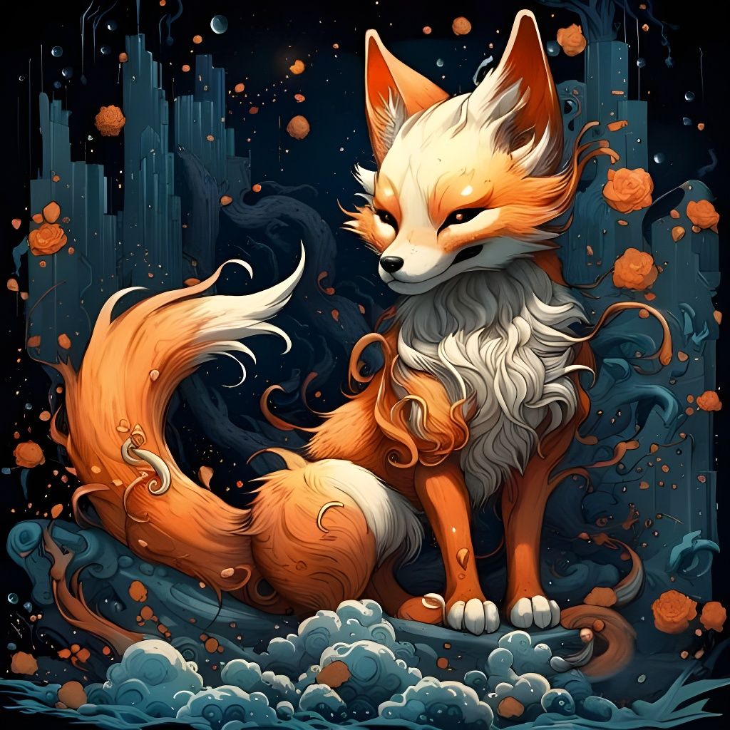 Fantastical Fox with Vibrant Colors