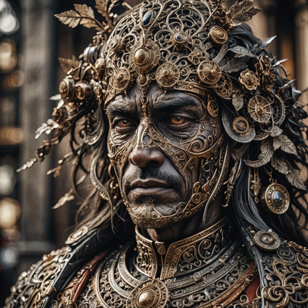 Hyperrealistic Portrait with Intricate Detail in HDR