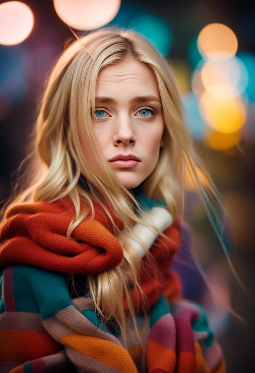 Captivating Portrait of a Blonde in Cinematic Style