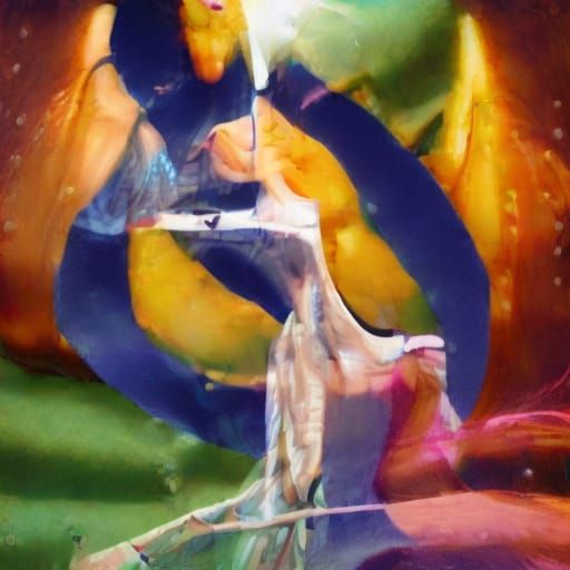 Redhead Woman Posing with Eyes Closed