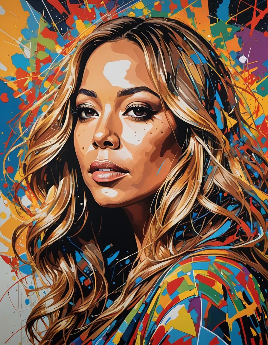 Mariah Carey Portrait in Marcel Duchamp Style