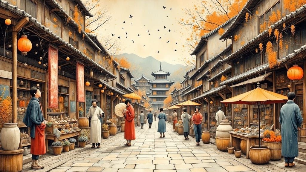 Kyoto's Nishiki Market During Edo Era: Artisan Legacy