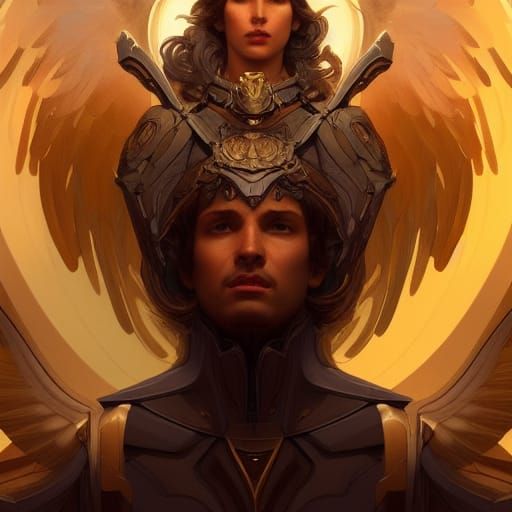 Archangel Michael Portrait in Hyperdetailed Digital Art