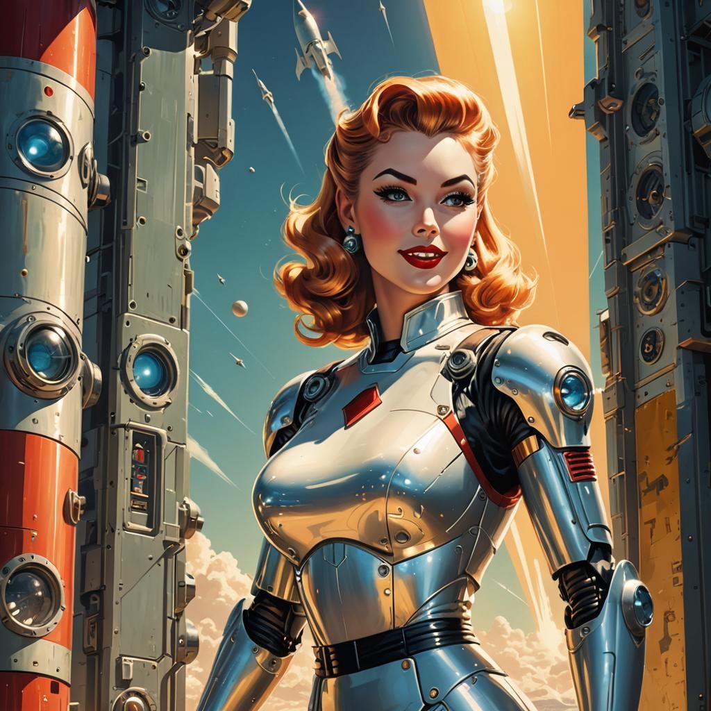 retro-futuristic poster