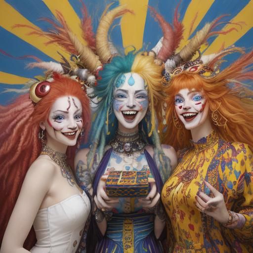 Cosmic Characters Celebrate Housewarming, Peter Longhi Style