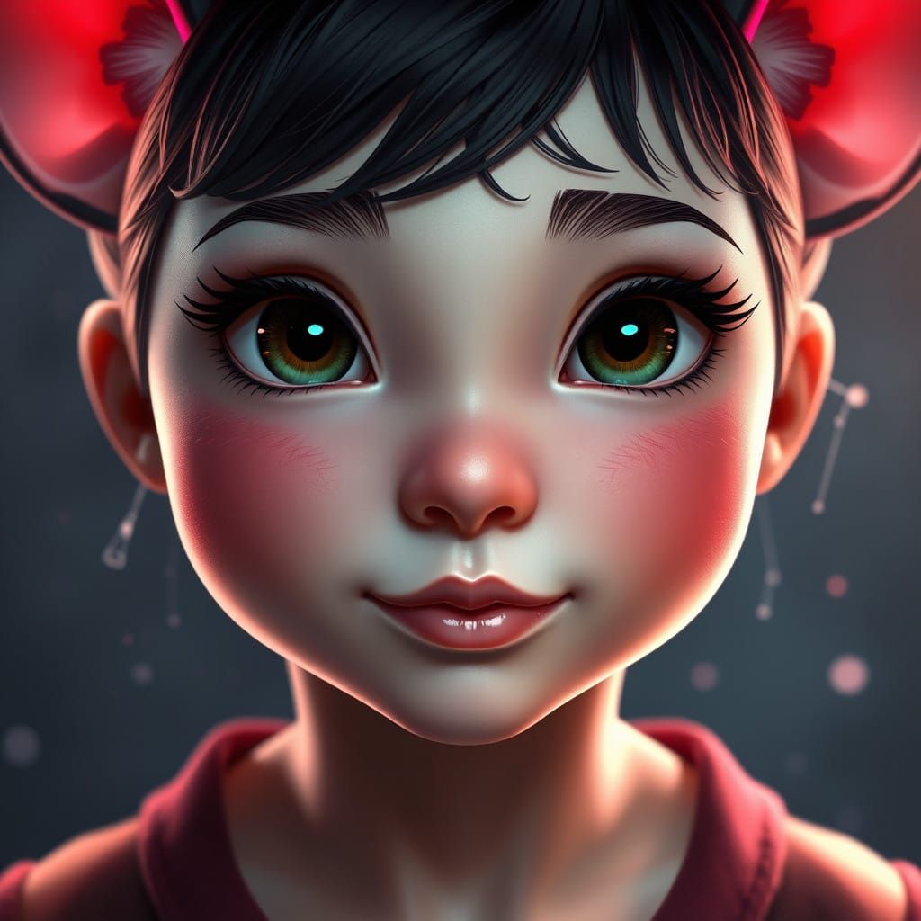 Pucca's Exquisite Portrait in Vibrant Concept Art Style