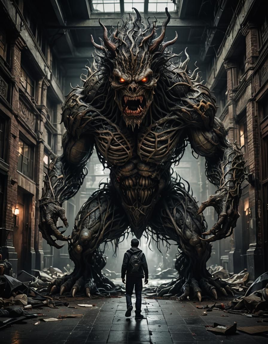 Hyperrealistic Conceptual Rendering of Inner Monster