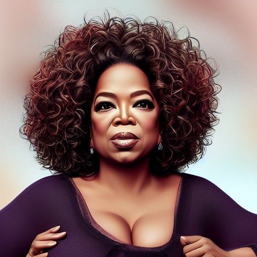 Oprah Winfrey Portrait in Style of Stefan Kostic