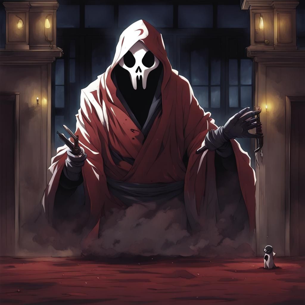 Ghostface in Anime Key Visual Style