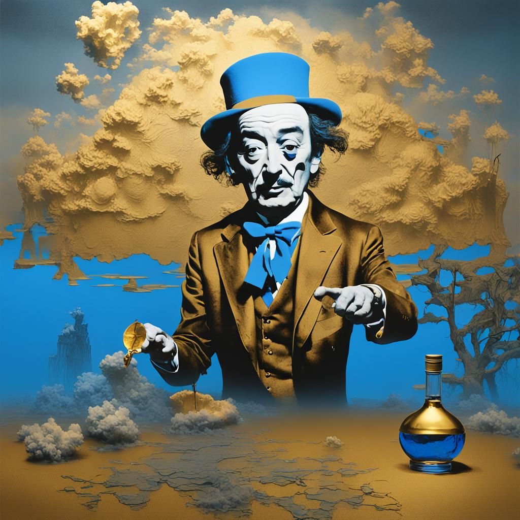 Banksy Meets Dali: A Surrealist Landscape