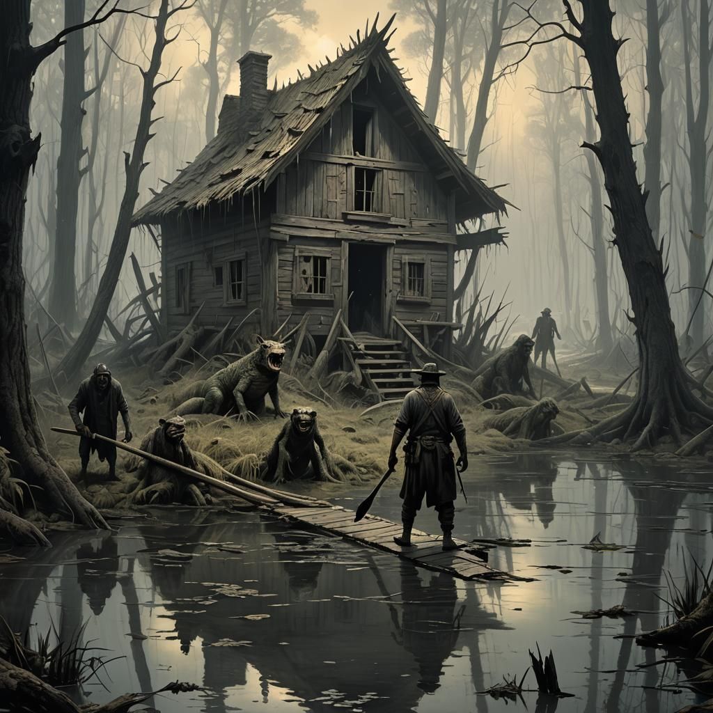 A scary place in the woods