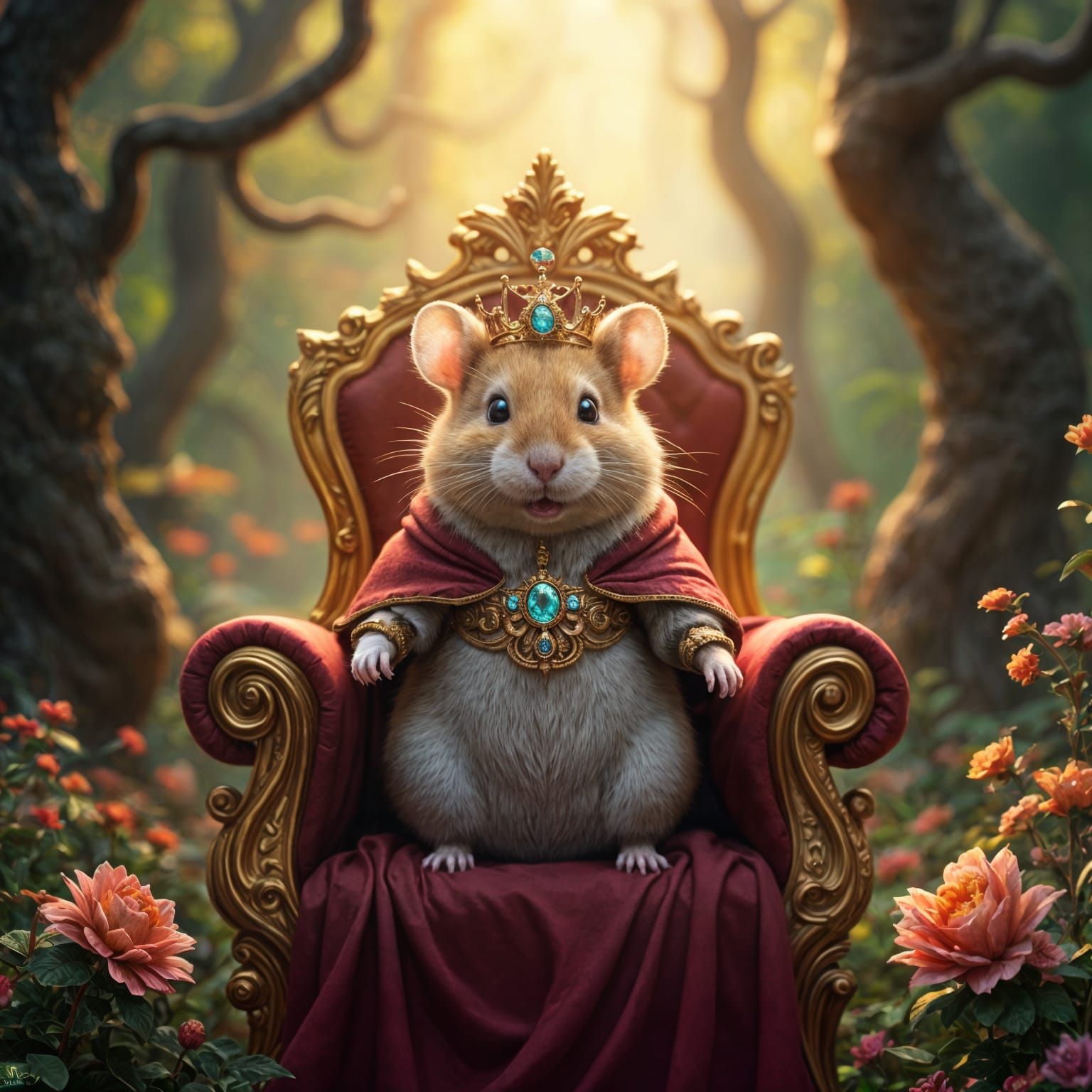 Fantastical Rodent Queen Reigns Supreme in Matte Painting
