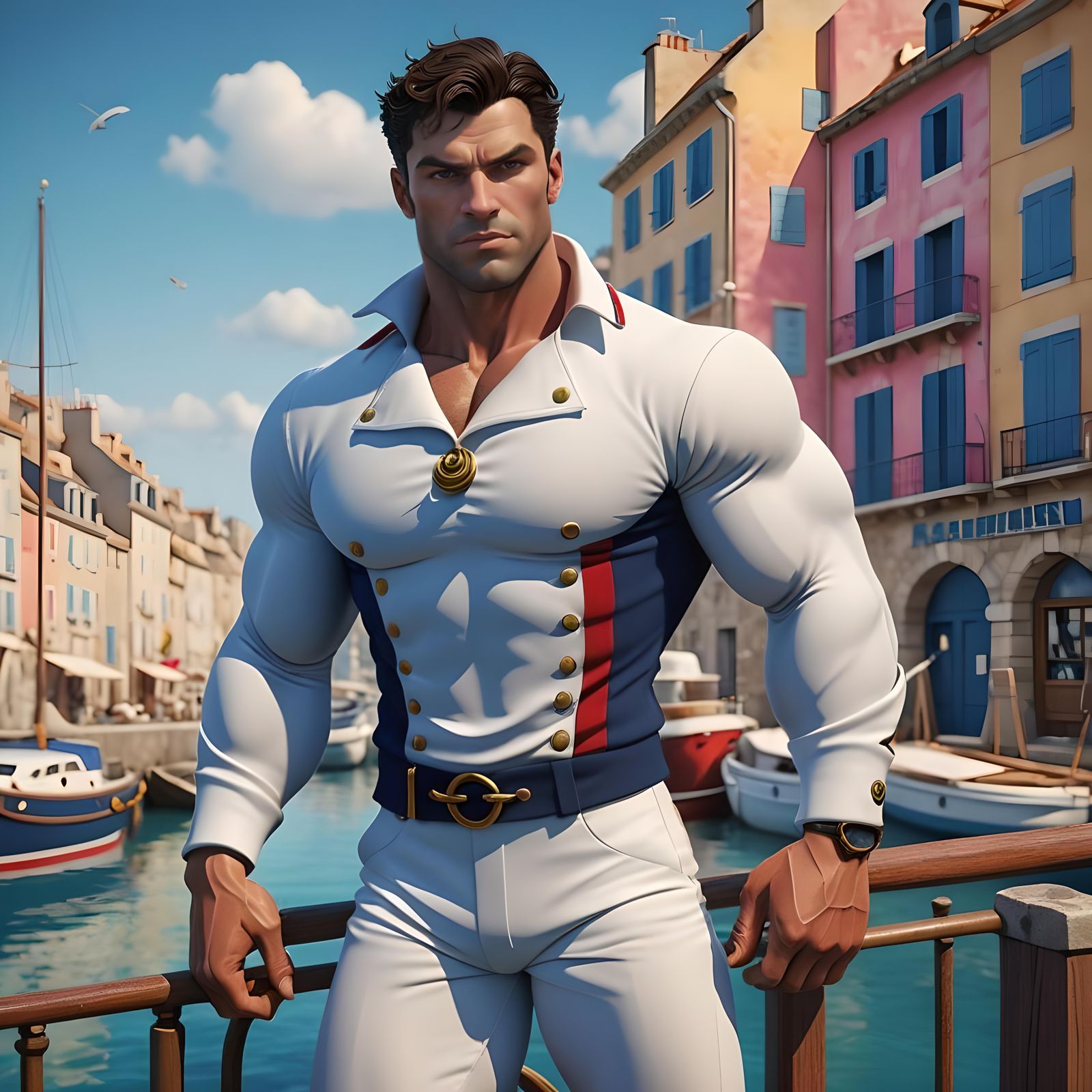 Handsome Sailor in Harbour: 3D Albron Style
