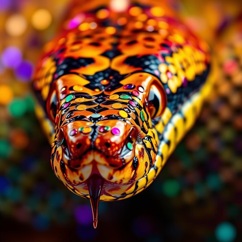 Vibrant Sequins Explosion in Pop Art Style