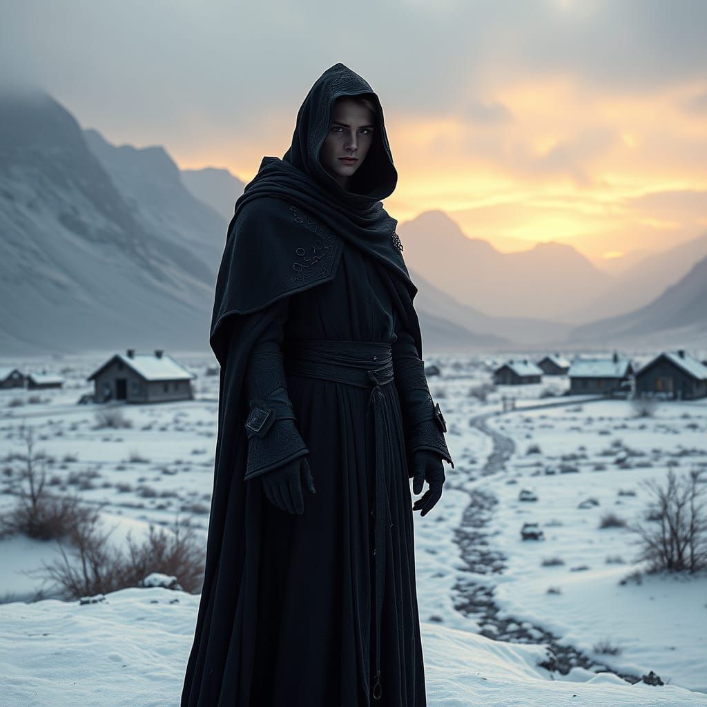 Young Sith Tenebrae Stands at Edge of Desolate Snow-Covered ...