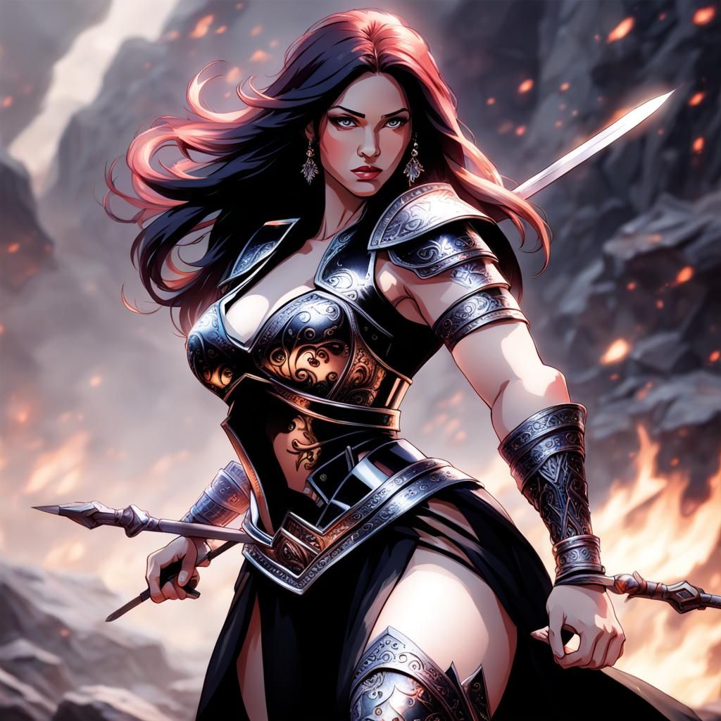 Spinel Warrior Woman in Fantasy Style