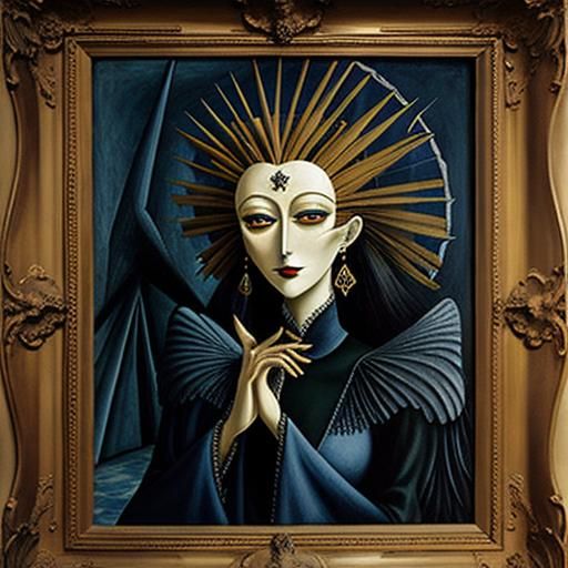 Surrealist Woman in a Mystical Laboratory