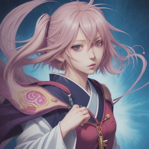 Anime Style Character in Japanese Manga Art