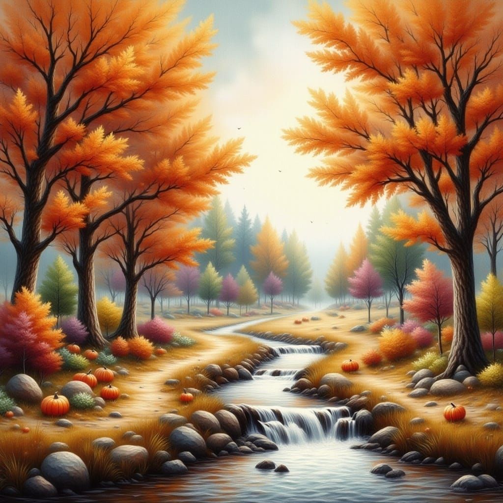 Red Fox Pup on Frosty Autumn Path