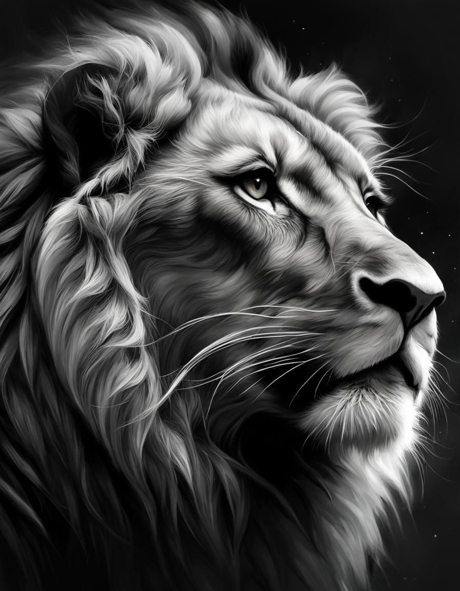 Lion Sleeps: Hyperdetailed Action Painting in Blender