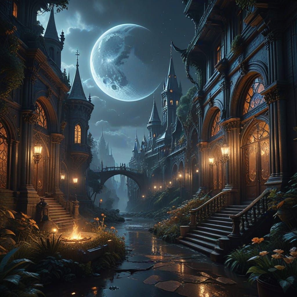 Ethereal Rococo Masterpiece with Cinematic Lighting and Intr...