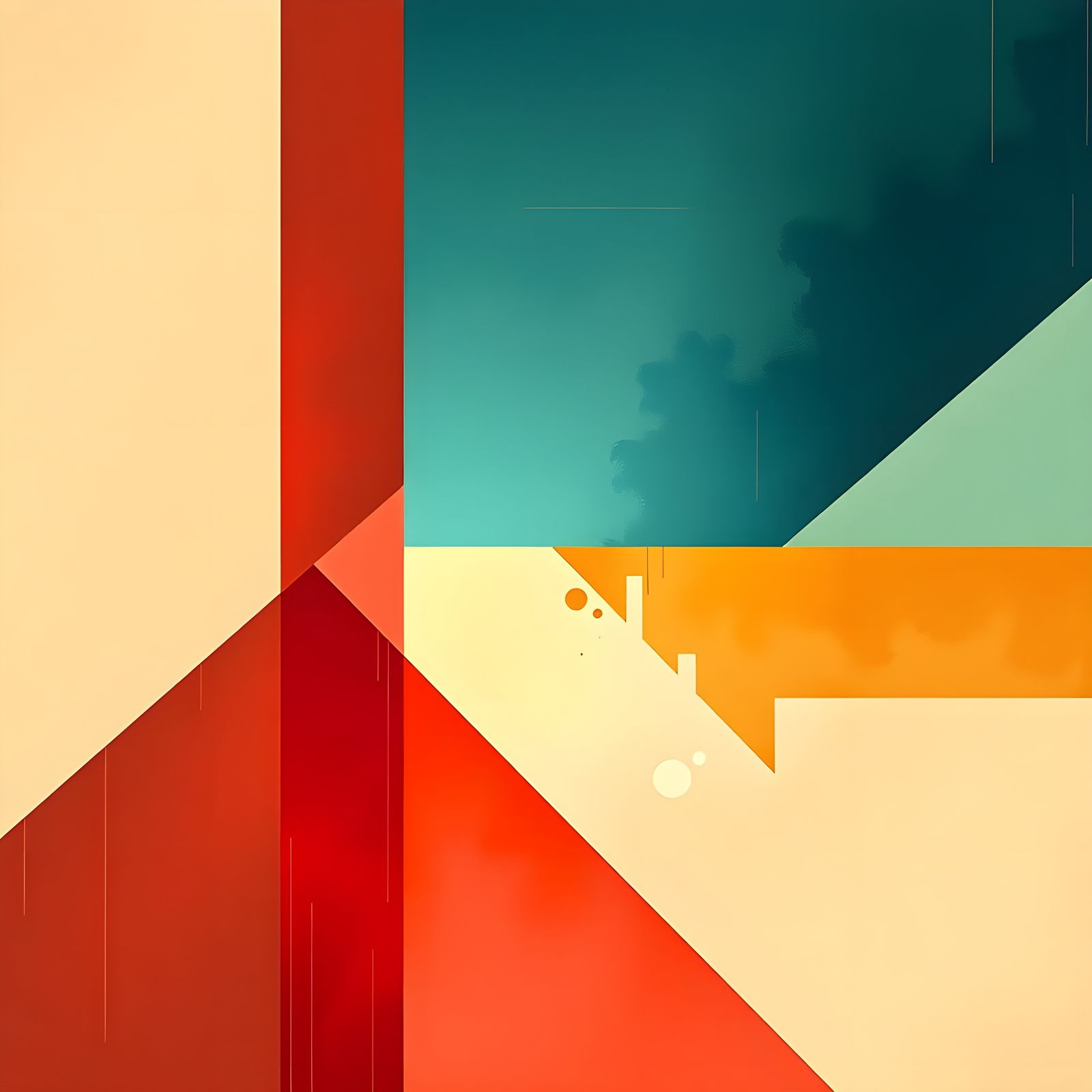 Abstract Minimalist Art Piece with Geometric Patterns