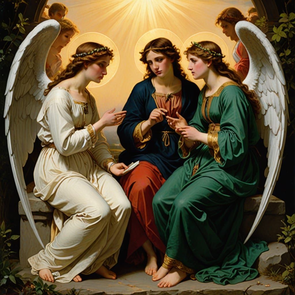 Angelic Discussion in Baroque Style