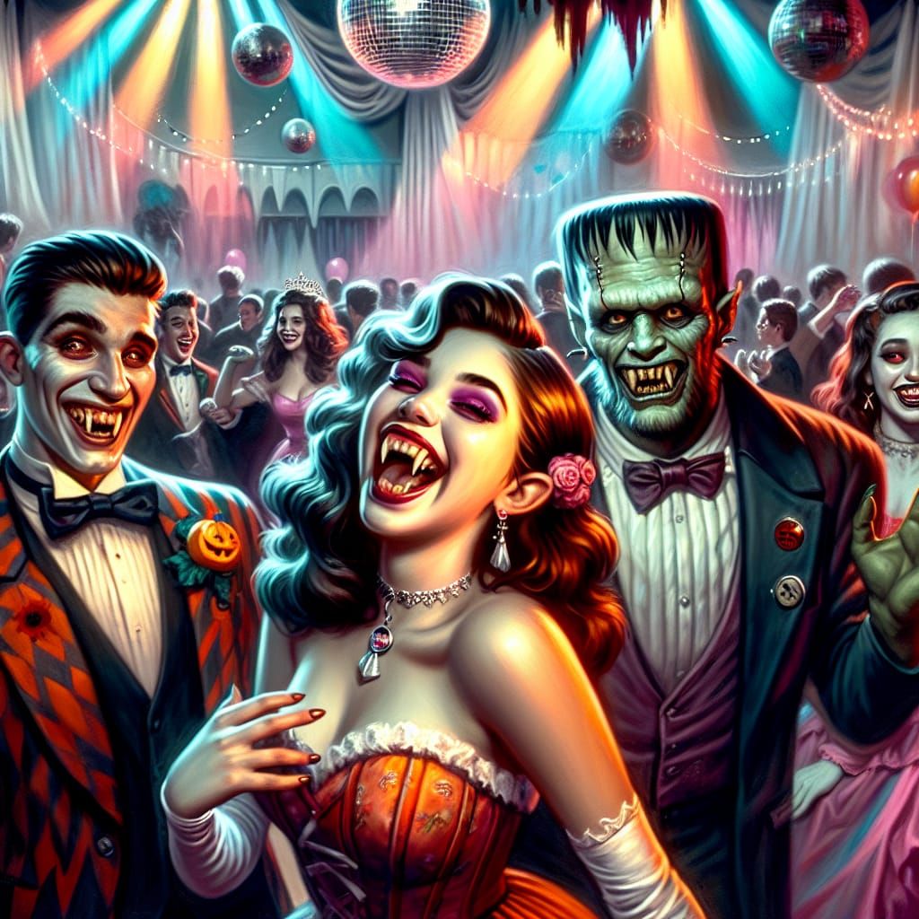 Gothic Romantic High School Dance with Supernatural Twist