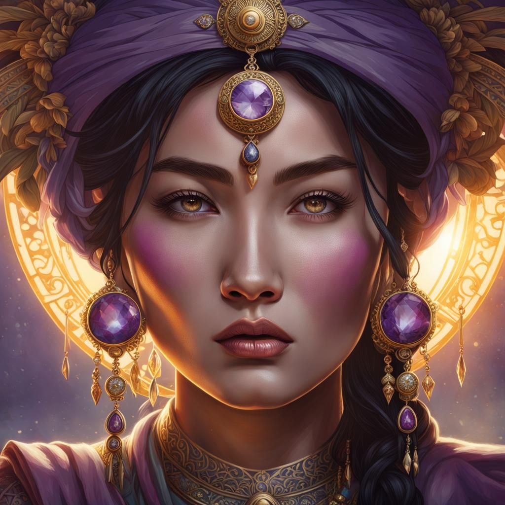 Beautiful Tibetan Woman in Post-Apocalyptic World