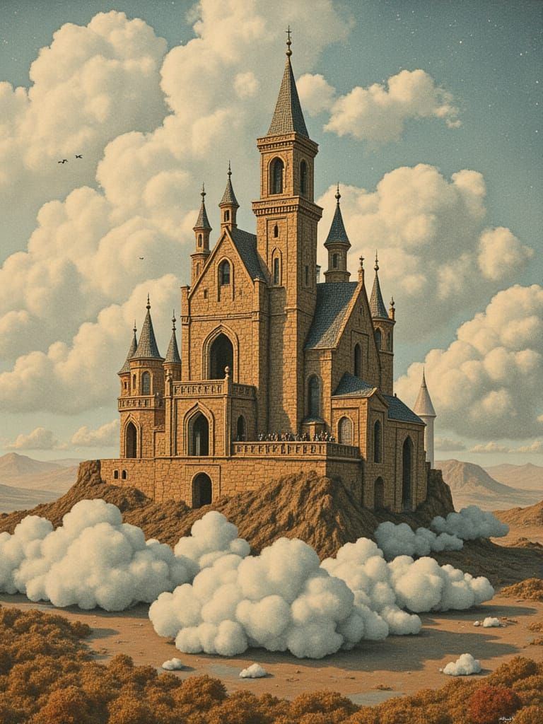 Gigantic Cloud Castle in Dreamtime Style
