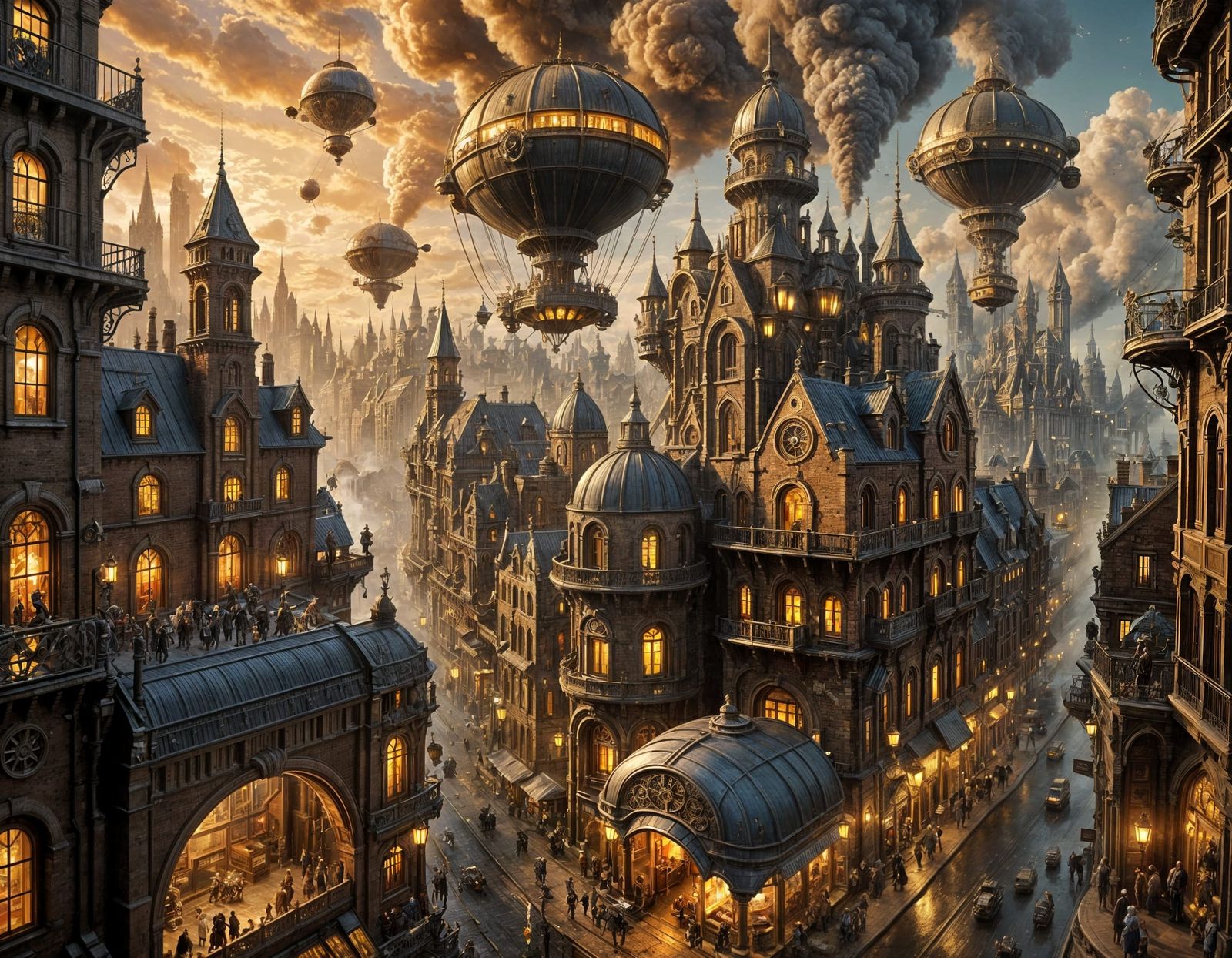 Steampunk Metropolis: A Cinematic Vision of 2025