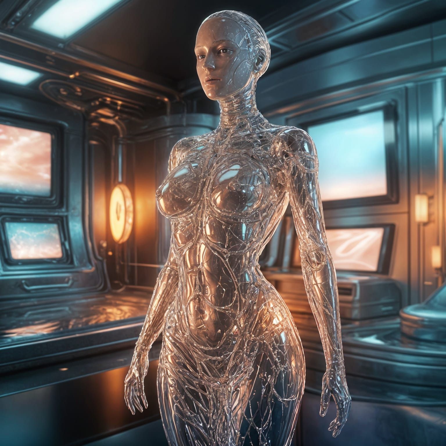 Humanoid made of water