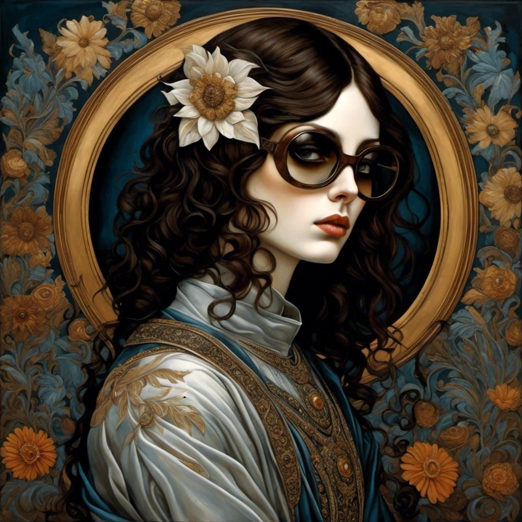 Gothic Madonna as Botticelli Portrait