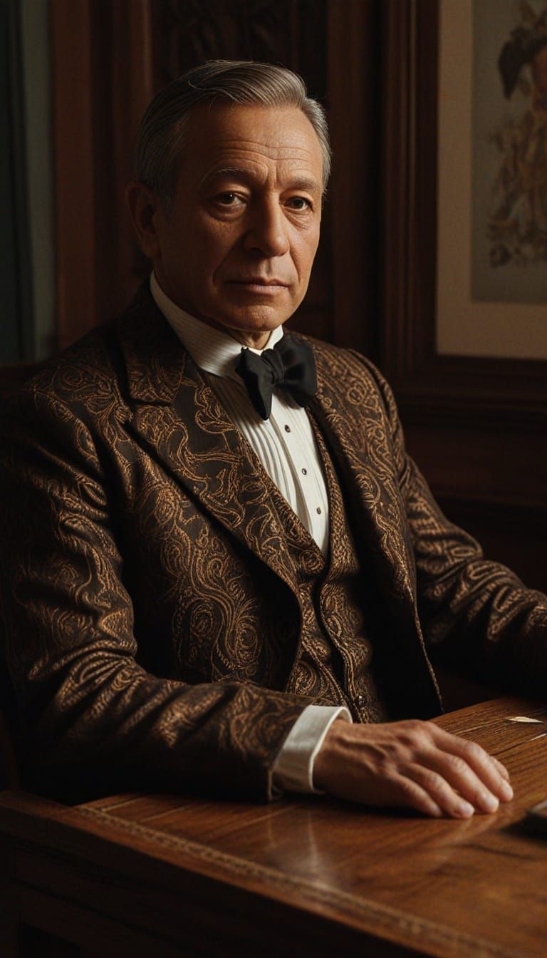 Historical Mexican Portrait in Warm Earthy Tones