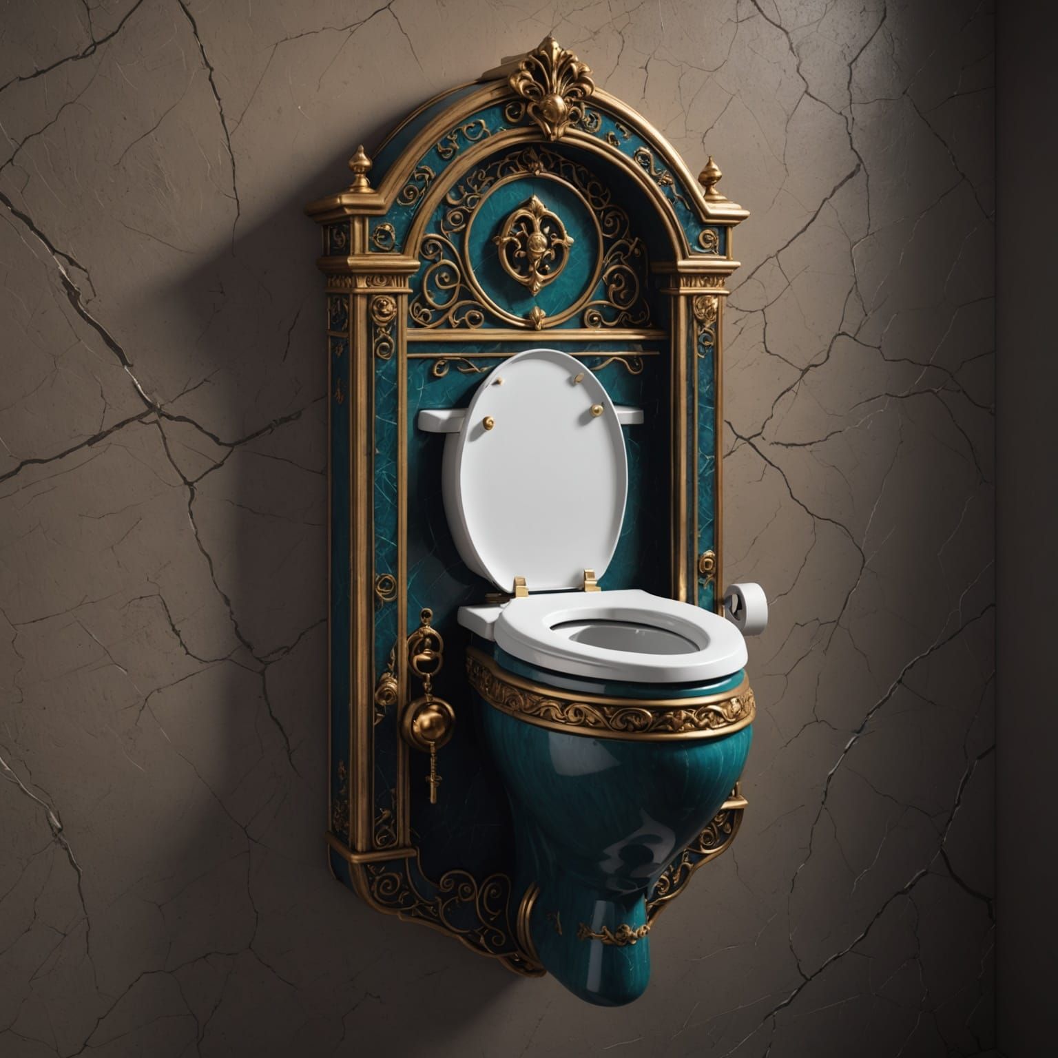 Fantastical Toilet Key Holder in Deep Matte Colors