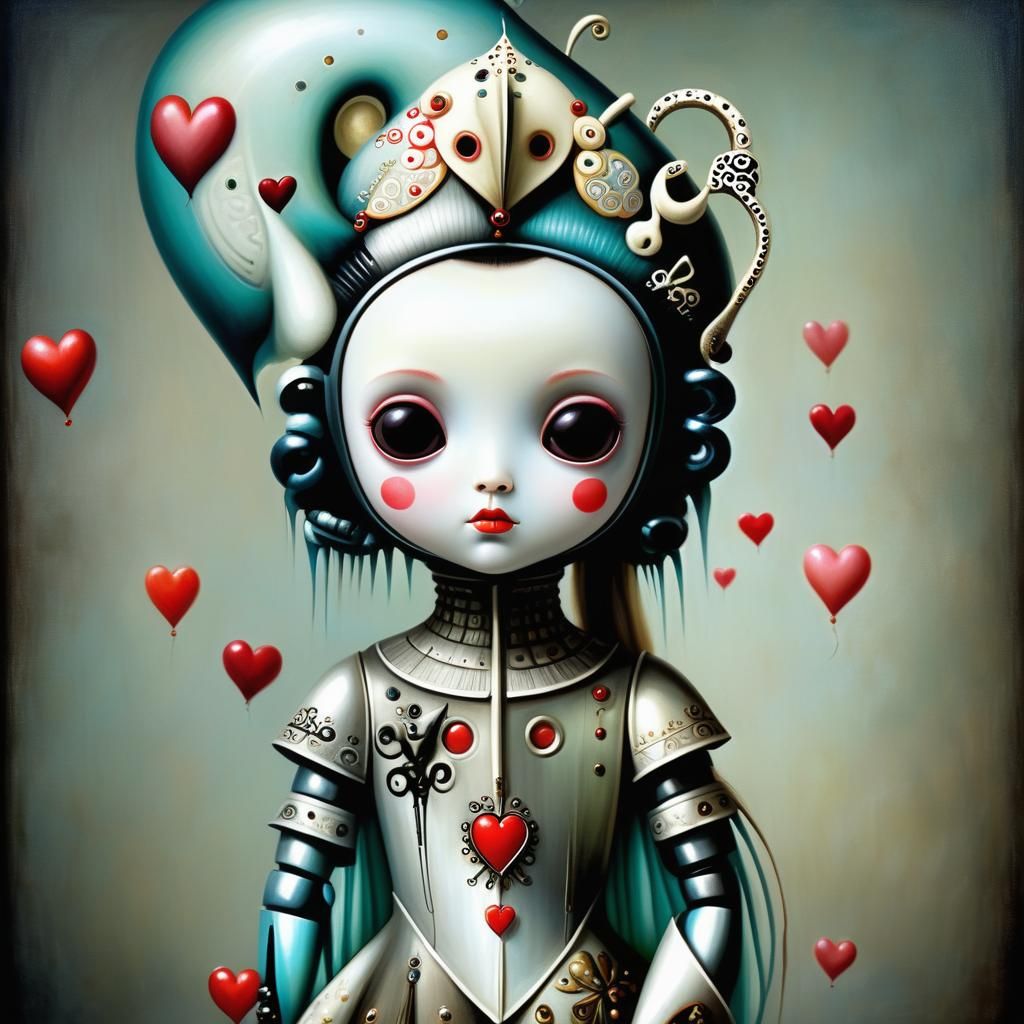 Ornate Masked Robot in Sinister Style