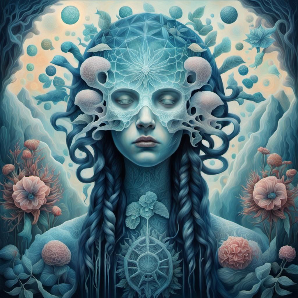 Surreal Bio Art Collage: Strength and Resilience